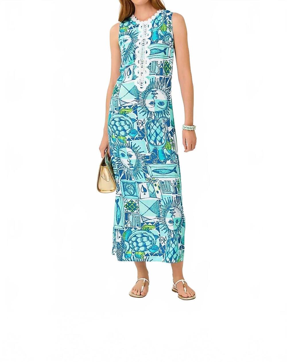 NEW LILLY PULITZER iris maxi dress in mint condition oversized harlillyquin